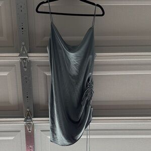 Topshop Charcoal Camisole with Ruched Detail